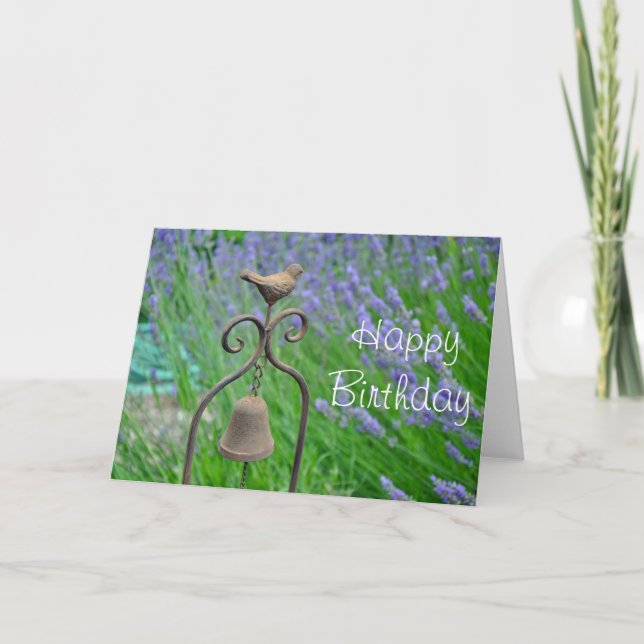 Spring lavendar garden card (Front)