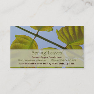 Spring Leaves Business Card