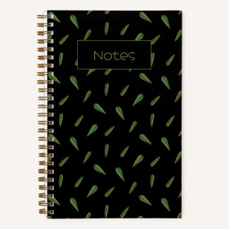 Spring leaves, watercolor pattern notebook