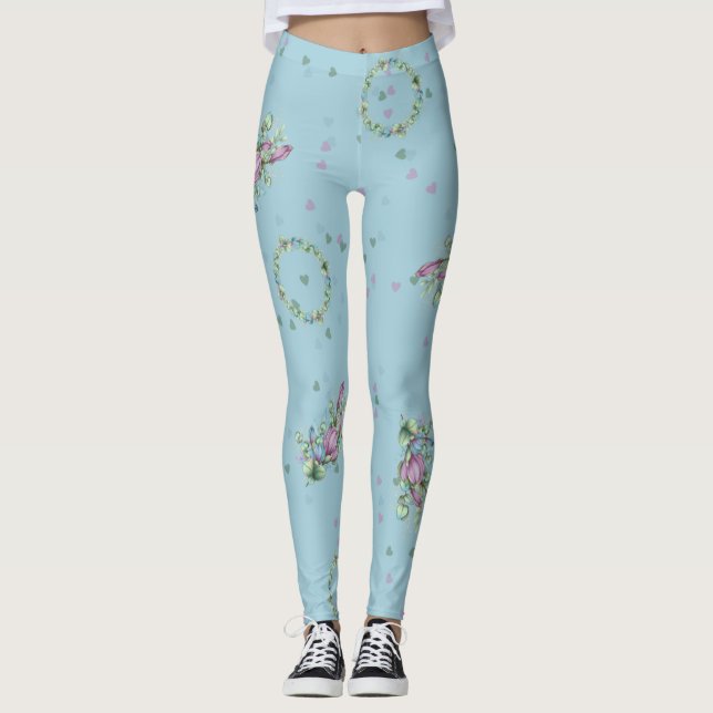SPRING LIGHT BLUE LEGGINGS (Front)