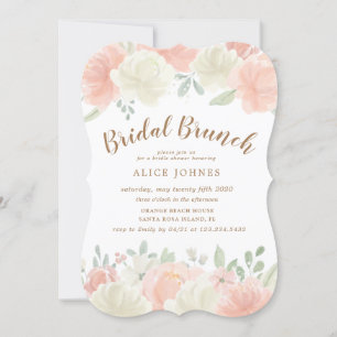 spring light floral bridal brunch invitation
