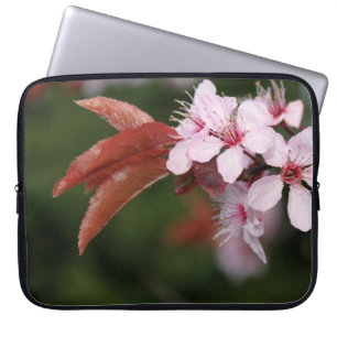 spring light pink plum flowers laptop sleeve