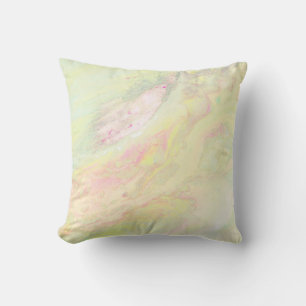 *~* Spring Lightness Abstract Marble Iridescent Throw Pillow