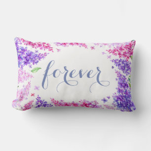 Spring Lilac Flower Blossom-Floral Wedding Forever Lumbar Pillow