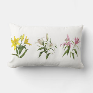 Spring Lily Garden Lumbar Pillow