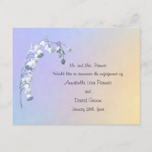 Spring Lily of the Valley Engagement Announcement Postcard