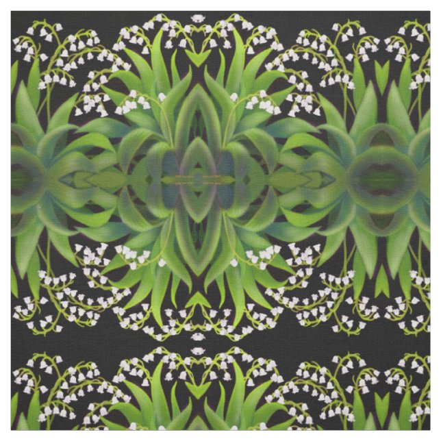 Spring Lily of the Valley Flowers Fabric (Swatch)