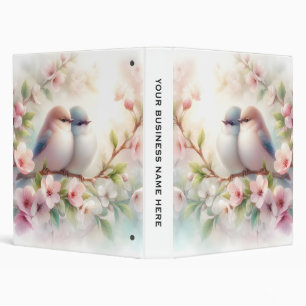 Spring Love Birds Cherry Blossom Floral Binder