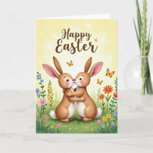 Spring Love Bunny Meadow Card