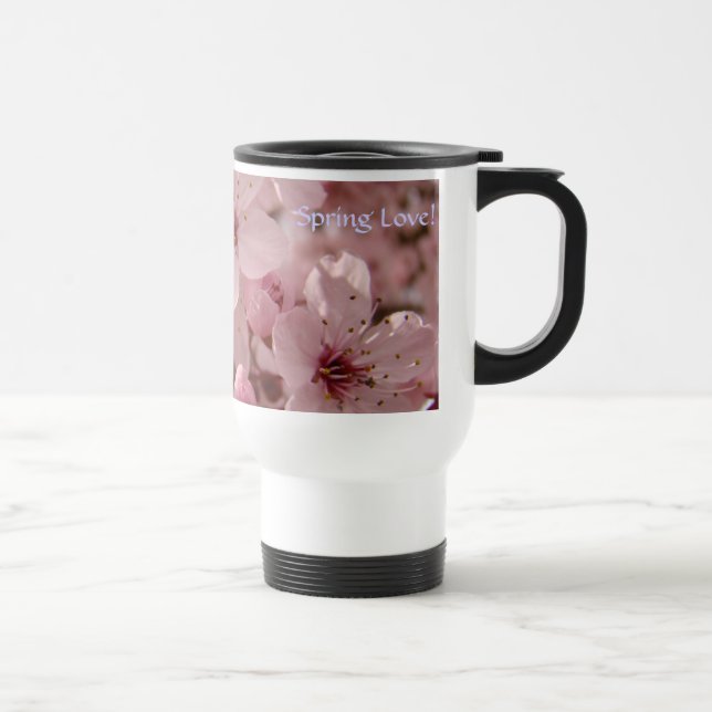 Spring Love Coffee Mug Pink Tree Blossoms (Right)