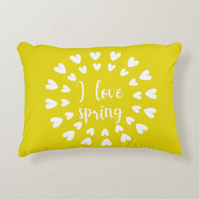 Spring Love, Little Hearts Accent Pillow (Front)