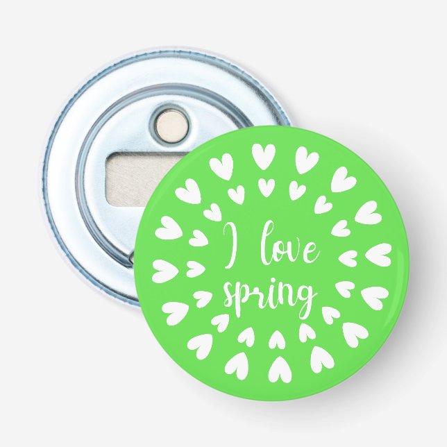 Spring Love, Little Hearts Bottle Opener (Front)