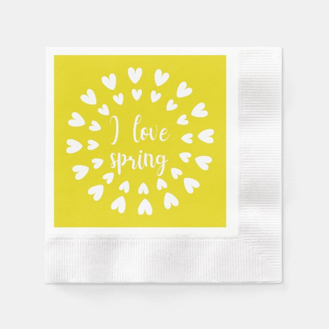 Spring Love, Little Hearts Napkin (Front)