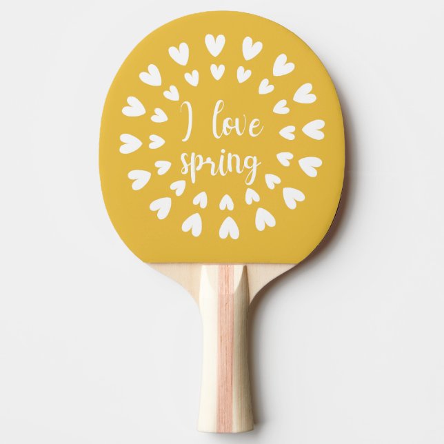 Spring Love, Little Hearts Ping Pong Paddle (Front)