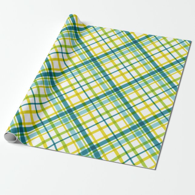 Spring Madras Wrapping Paper (Unrolled)
