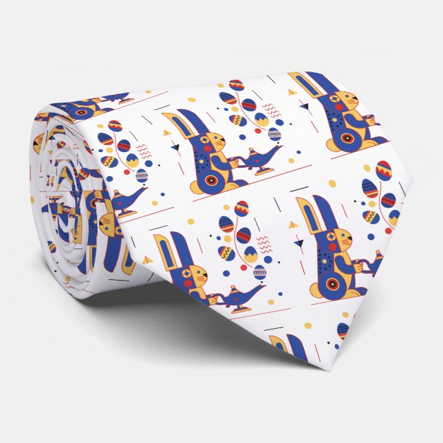 Spring magic to Easter pattern Tie (Rolled)
