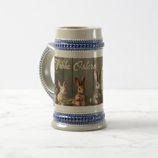 Spring Magic with Blossoms and Bunny Happiness Beer Stein