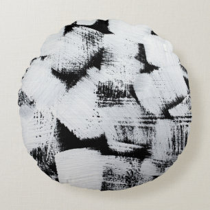 Spring magnolias, elegant fabric design. round pillow