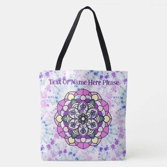 Spring Mandala All-Over-Print Tote, Shoulder Tote Bag (Front)
