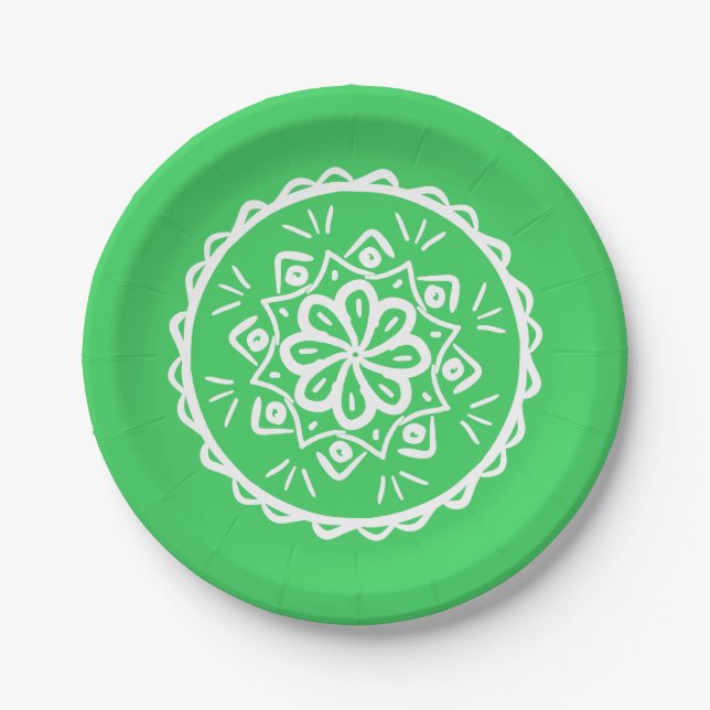 Spring Mandala Paper Plate (Front)