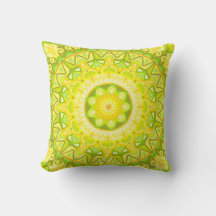 Spring Mandala Throw Pillow