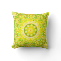 Spring Mandala Throw Pillow