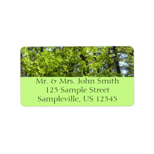 Spring Maple Leaves Label