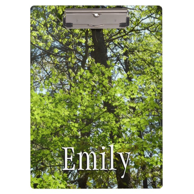 Spring Maple Leaves Nature Clipboard (Front)