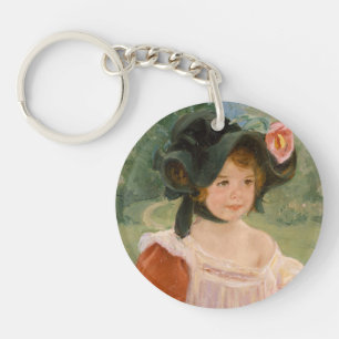 Spring: Margot Standing in a Garden   1900 Keychain