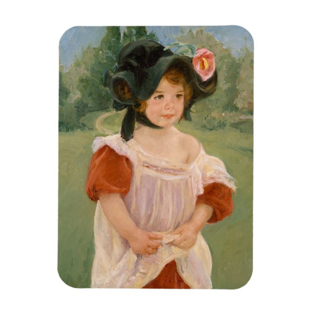 Spring: Margot Standing in a Garden | 1900 Magnet (Vertical)