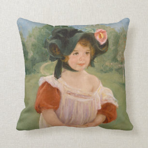 Spring: Margot Standing in a Garden 1900 Throw Pillow