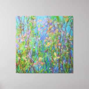 Spring Meadow by the Trail Canvas Print