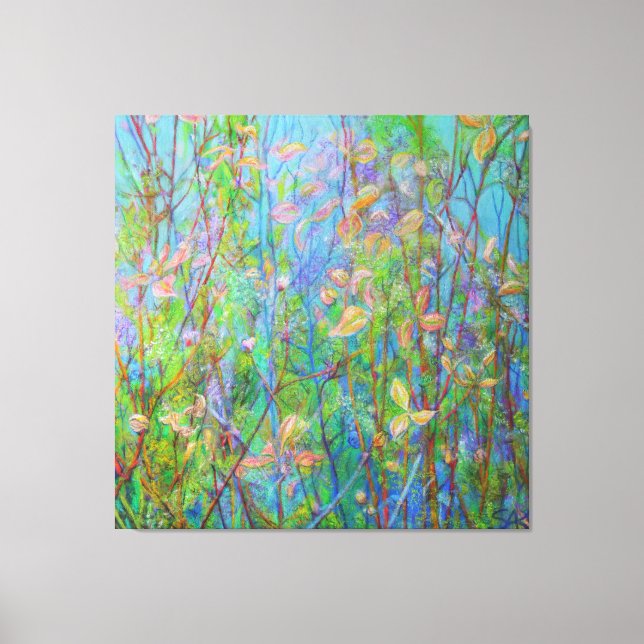 Spring Meadow by the Trail Canvas Print (Front)