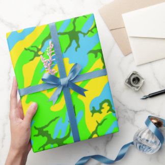 Spring Meadow Camo Wrapping Paper
