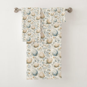 Spring Meadow Egg Pattern Bath Towel Set