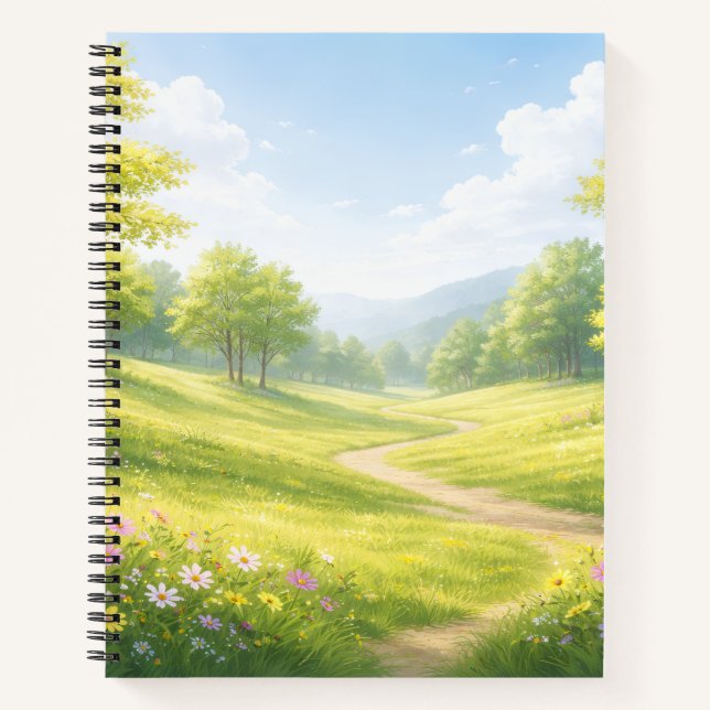 Spring Meadow Nature Spiral Notebook (Front)
