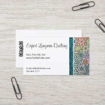 Spring Meadow Quilt Fully Customizable Biz Cards