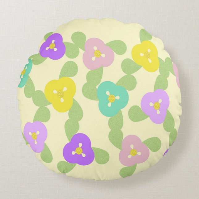 Spring Meadow Round Pillow (Front)