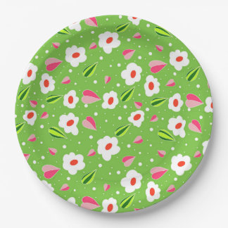 Spring Meadow Whimsy Paper Plate