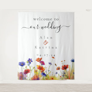 Spring Meadow Wildflowers Tapestry