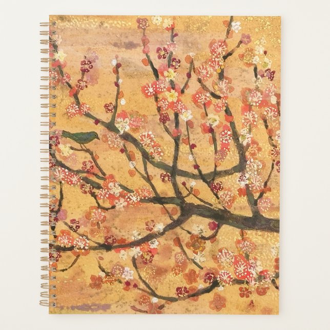 Spring Melody: Plum Blossom & Bush Warbler Planner (Front)