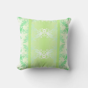 Spring Mint Elegance Throw Pillow