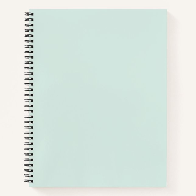 Spring Mint Solid Colour Notebook (Front)