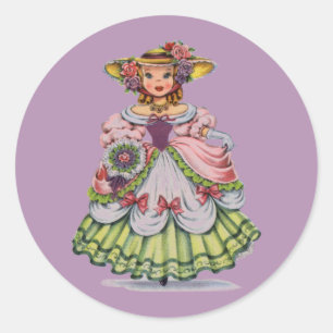 Spring Miss Classic Round Sticker
