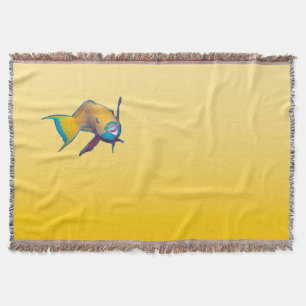 SPRING MOOD – Pastel Yellow deep to light Throw Blanket