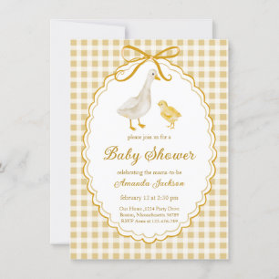 Spring Mother Goose and Gosling Baby Shower  Invitation