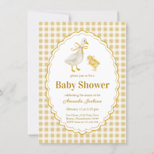 Spring Mother Goose and Gosling Baby Shower  Invitation