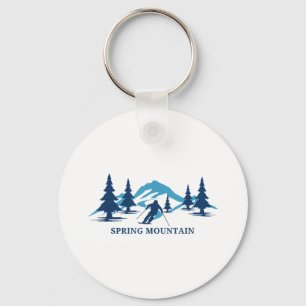 Spring Mountain Pennsylvania Ski Resort Skiing Ski Keychain