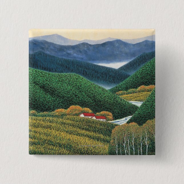 Spring Mountains 2 Inch Square Button (Front)