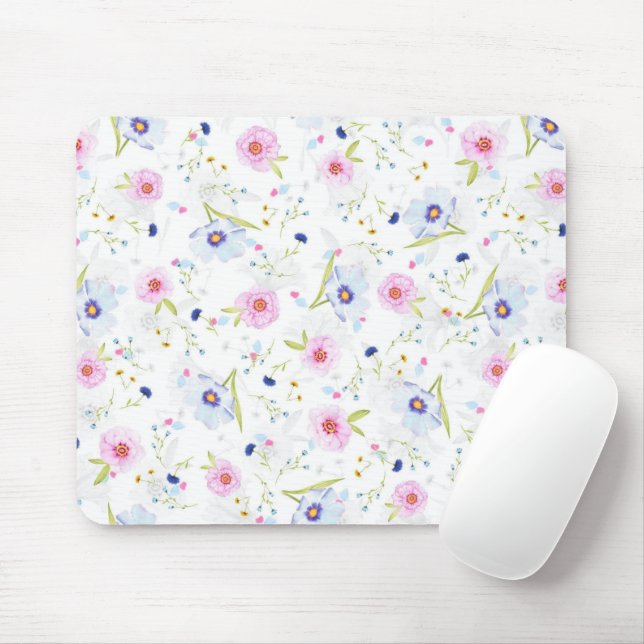Spring Mouse Pad Flowers (With Mouse)
